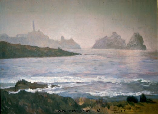 Título: La costa de la muerte (Galicia) Año:2001 Técnica:Óleo sobre lienzo Medidas:73x54